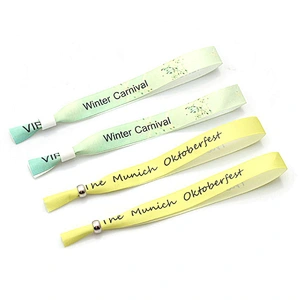 Logo print VIP fabric custom colon cancer wristbands
