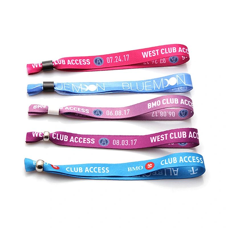 Lively Cheap Custom sublimation printing Wristbands, All Kinds Festival Theme Polyester Bracelets