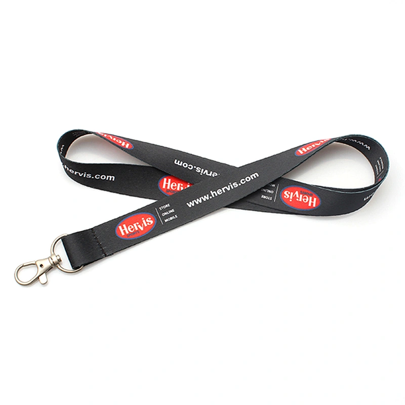 Flat cheap heat transfer printed lanyard with trigger clip