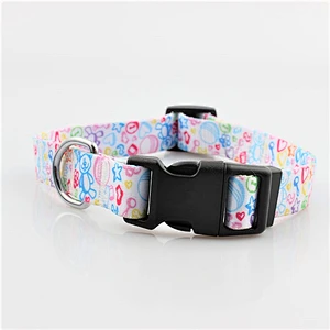 Premium quality adjustable polyester dog collar for training