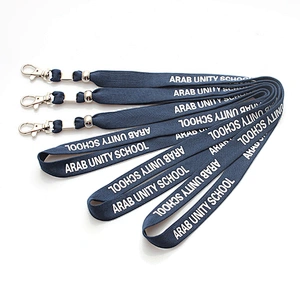 Wholesale nylon silk screen exhibition lanyards with logo custom
