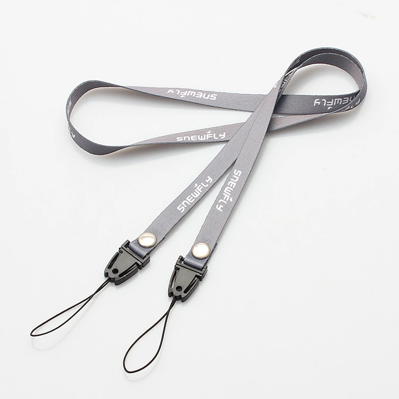 Plain sublimation printed polyester lanyard custom for mobile phone