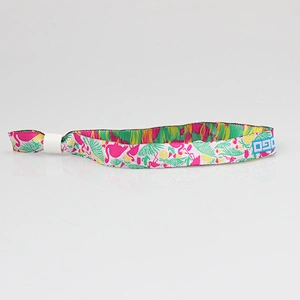 Festival events custom no minimum order woven polyester wristband