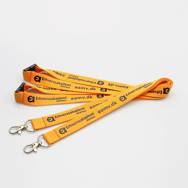 2.0 cm width custom printing lanyard safety clip and swivel hook
