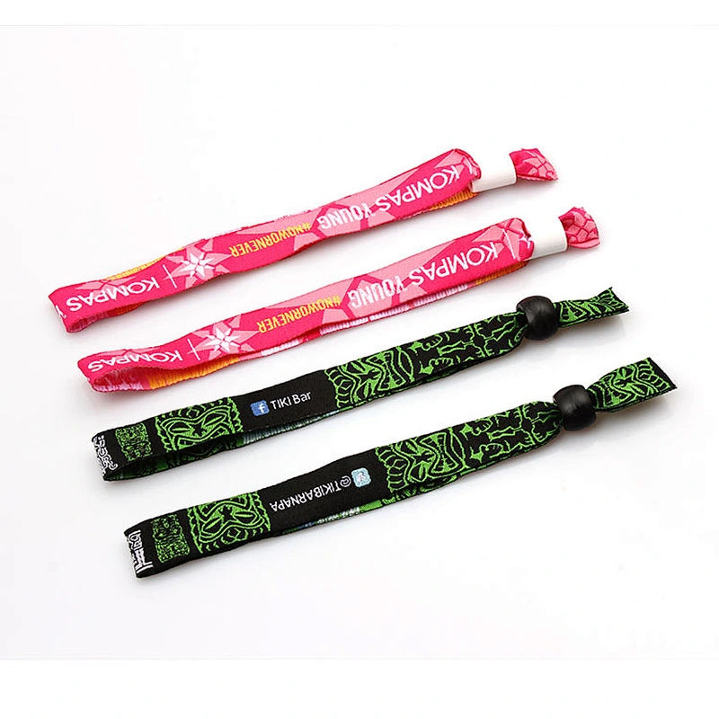 Fabric printing wrist band china wholesale wristband with plastic lock