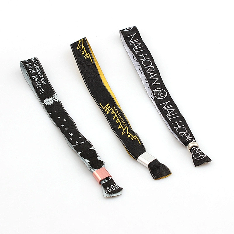 Custom business conference printed wristband with plastic lock