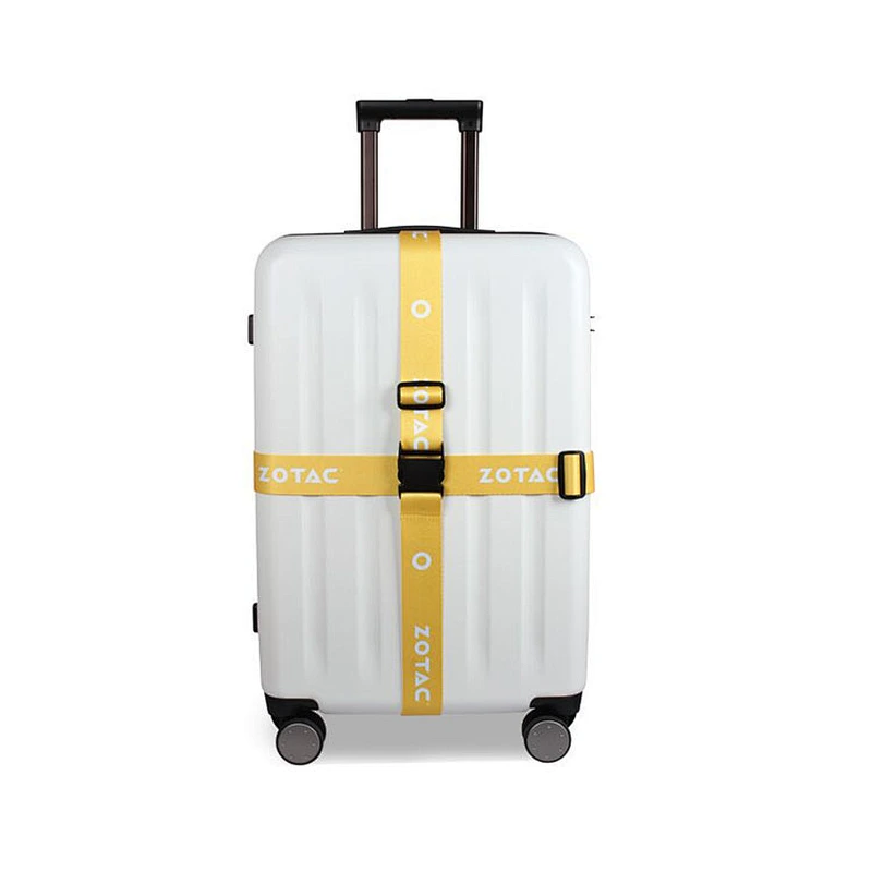 Travel promotion gift luggage strap for office with plastic adjustable buckle
