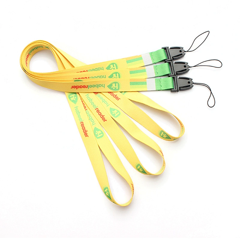 Guangzhou promotional custom printed neck polyester lanyard with logo free sample