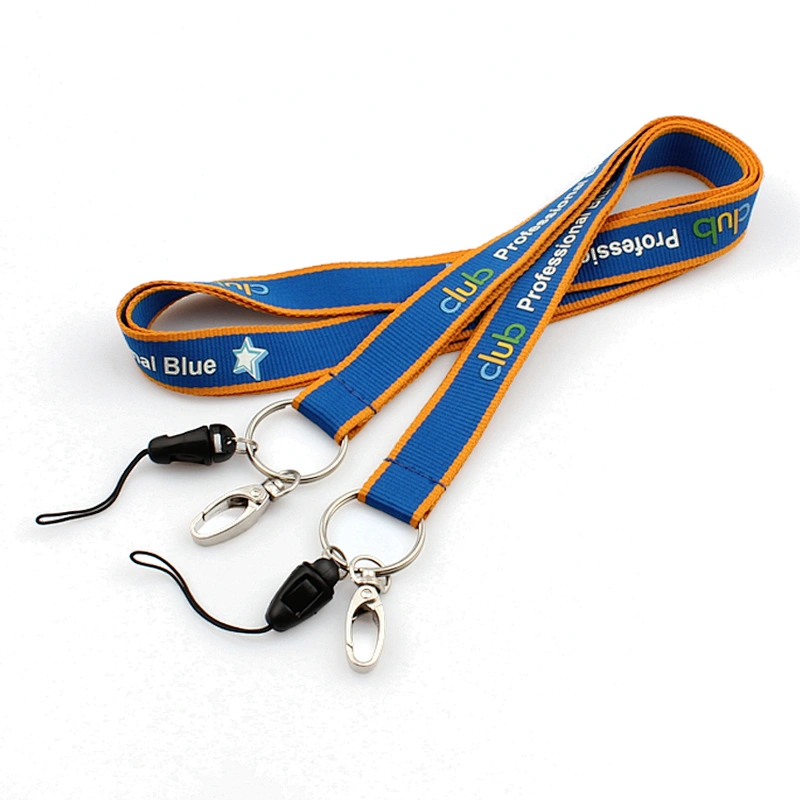 Cheap personalized silk screen printing polyester lanyard custom