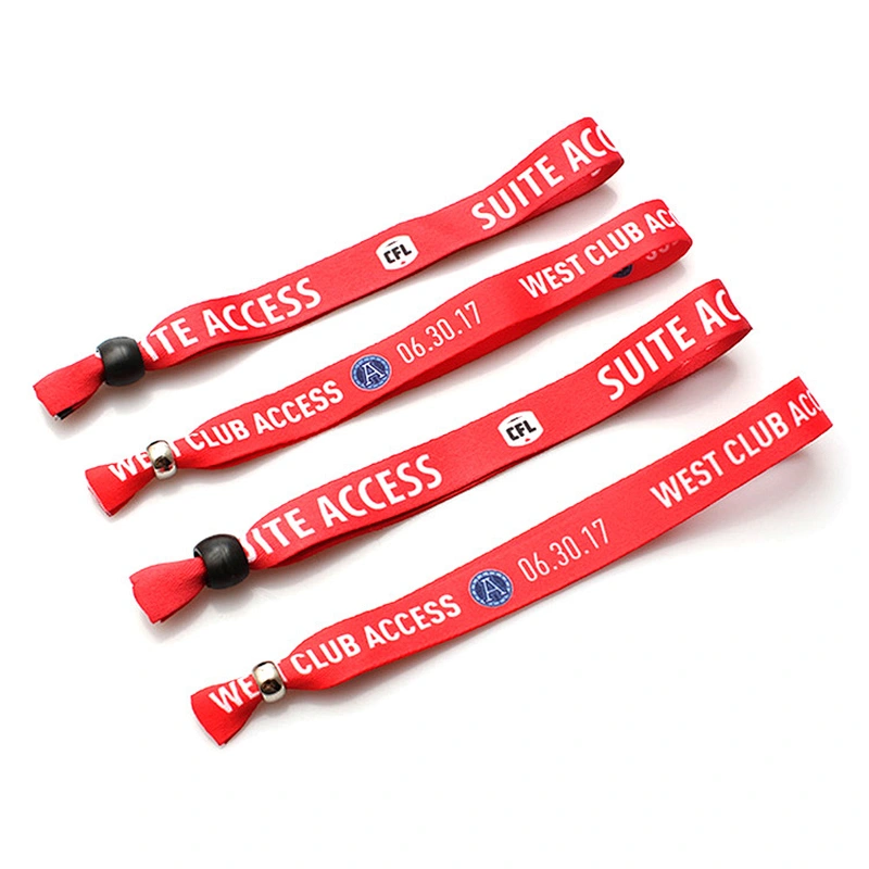 Factory beautiful printing polyester wristband with plastic slider