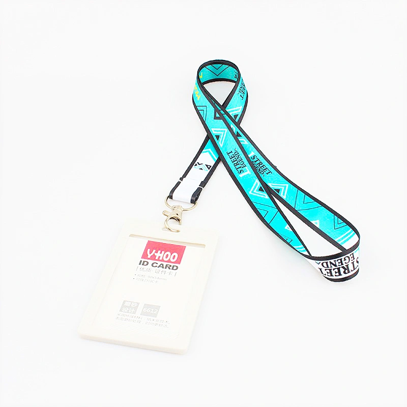 High quality leather id holder cute lanyard with badge