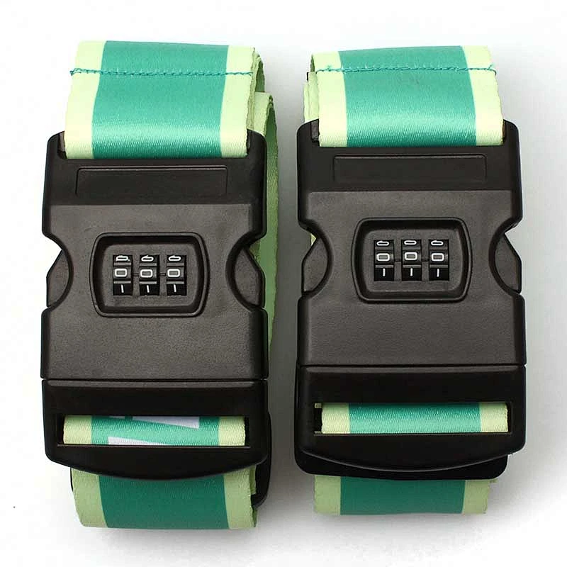 Custom design your logo heat transfer printing luggage belt with password lock
