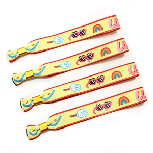 Design name branded festival music reflective wristband