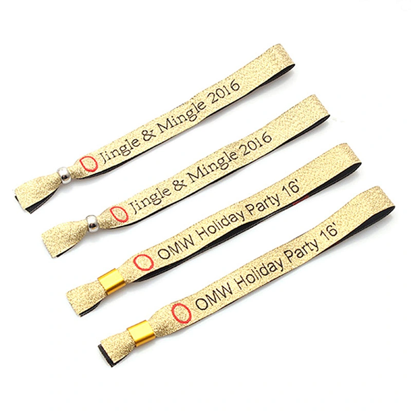 Fabric Event Entrance Wristband With Metal Clip