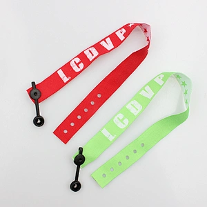 Professional factory cheap stylish woven artificial wristbands for party