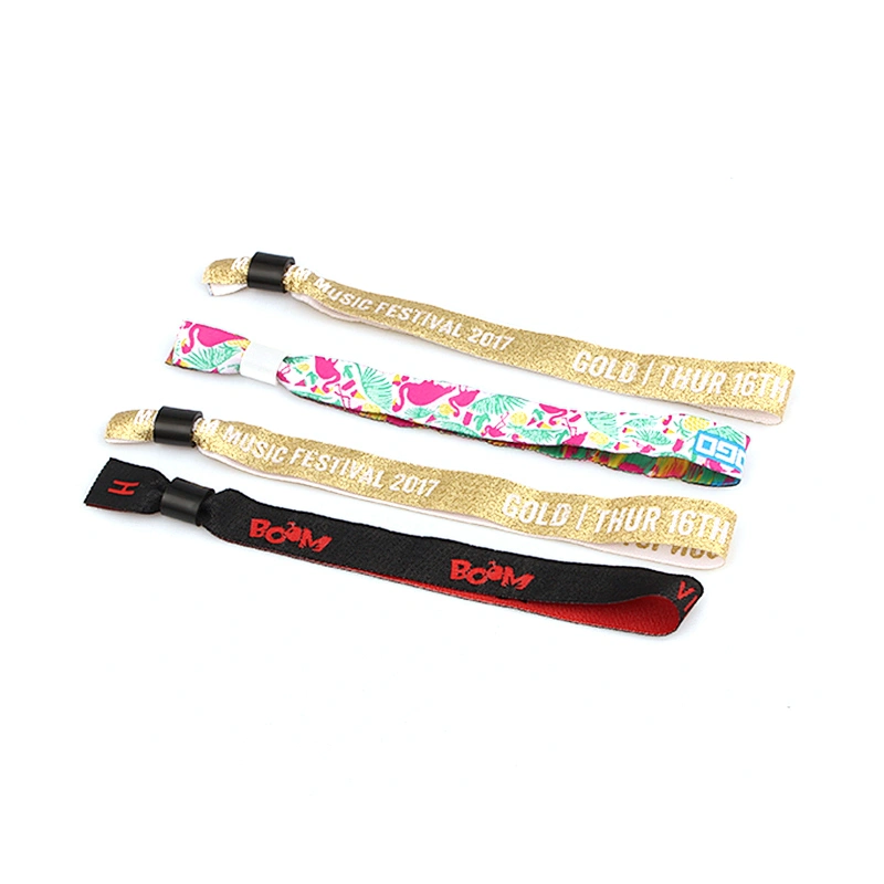 New style woven cloth bracelet wristband with personalized logo and brand name