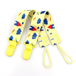 Factory custom baby soother clip pacifier clip chain