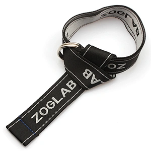 High quality custom print logo fabric belts for men with your logo