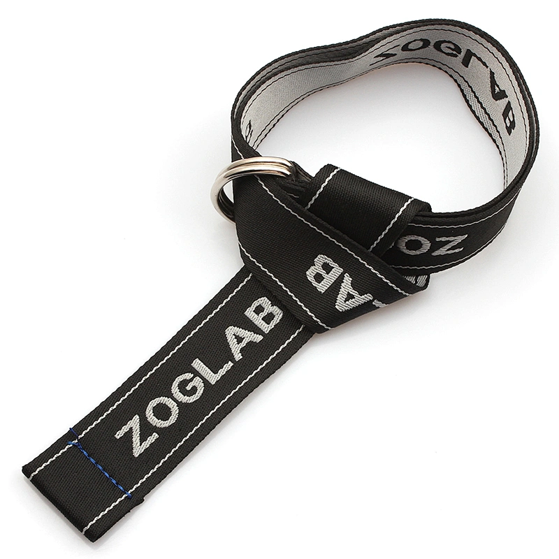 High quality custom print logo fabric belts for men with your logo