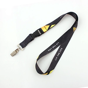 Custom made north face neck polyester call lanyard with metal clamp