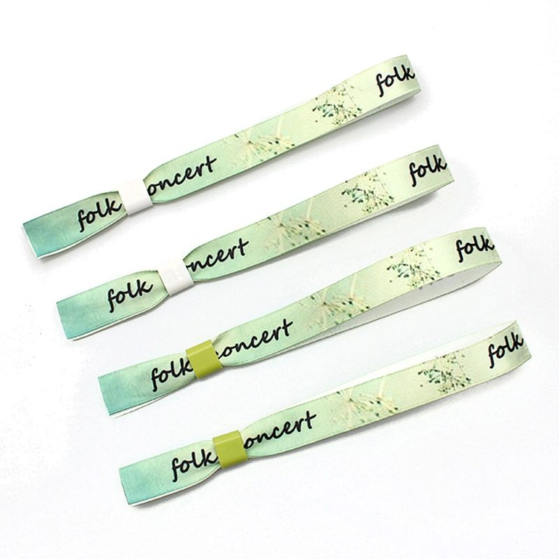 Wholesale ribbon wristband with plastic locks sweatband promotion