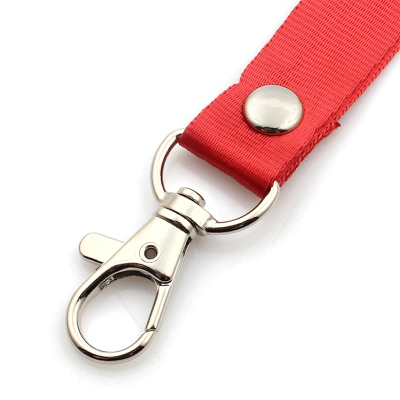 Eco-friendly 16mm  red nylon lanyard for card