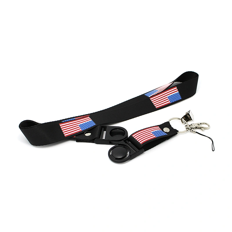 Custom college rock band lanyards with revolving buckle