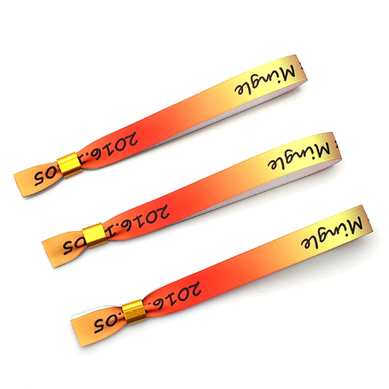 Stylish OEM Design Polyester Heat Transfer Printing Ribbon Wristband