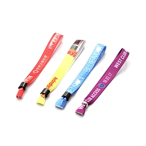 2019 latest high end fashional custom printed fabric ribbon bracelet