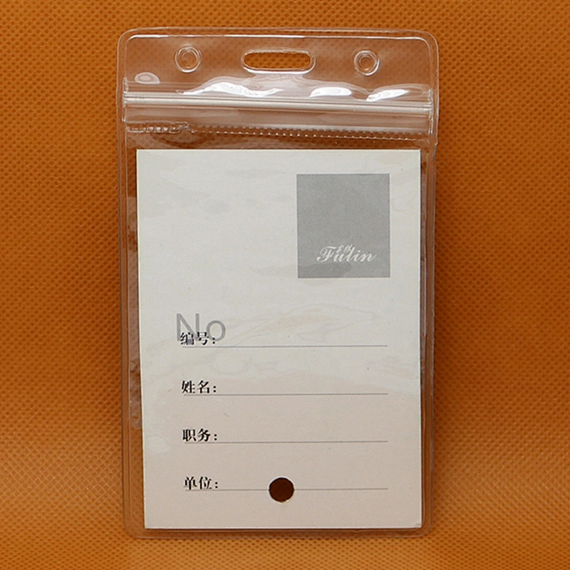 Custom wholesale clear soft plastic ID card holders
