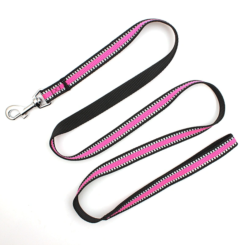 Retractable custom adjustable buckle nylon dog collar and leash