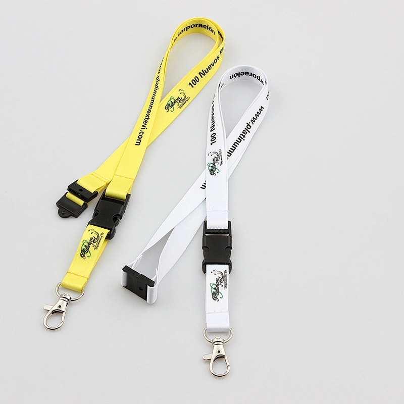 Cheap custom design your own polyester heat transfer printed lanyard