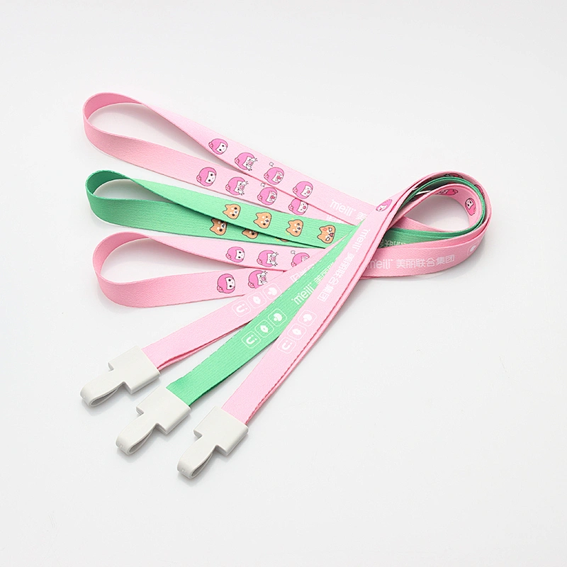 Custom Popular Printing Polyester Sublimation Lanyard with plastic hook