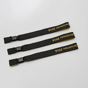 Music Festival Fabric Wristband Woven remote control Bracelet With Slef-locking Slider