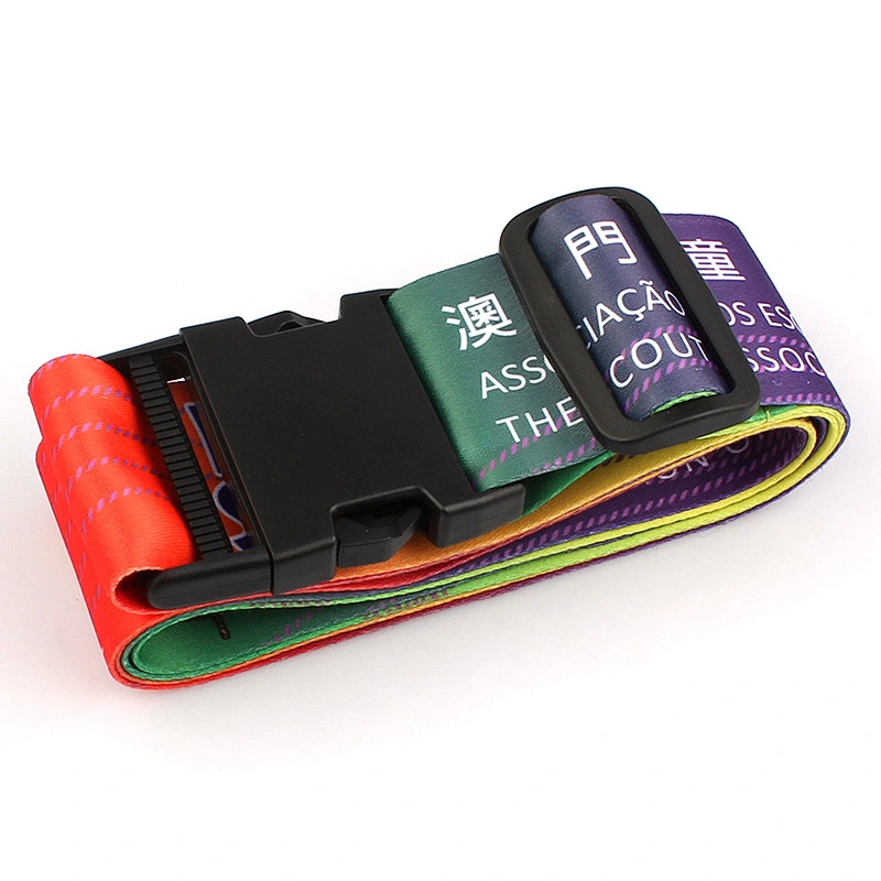 Custom colorful luggage belt suitcase strap