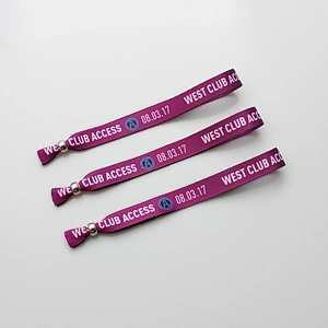 Cheap custom polyester wristbands for event colorful logo