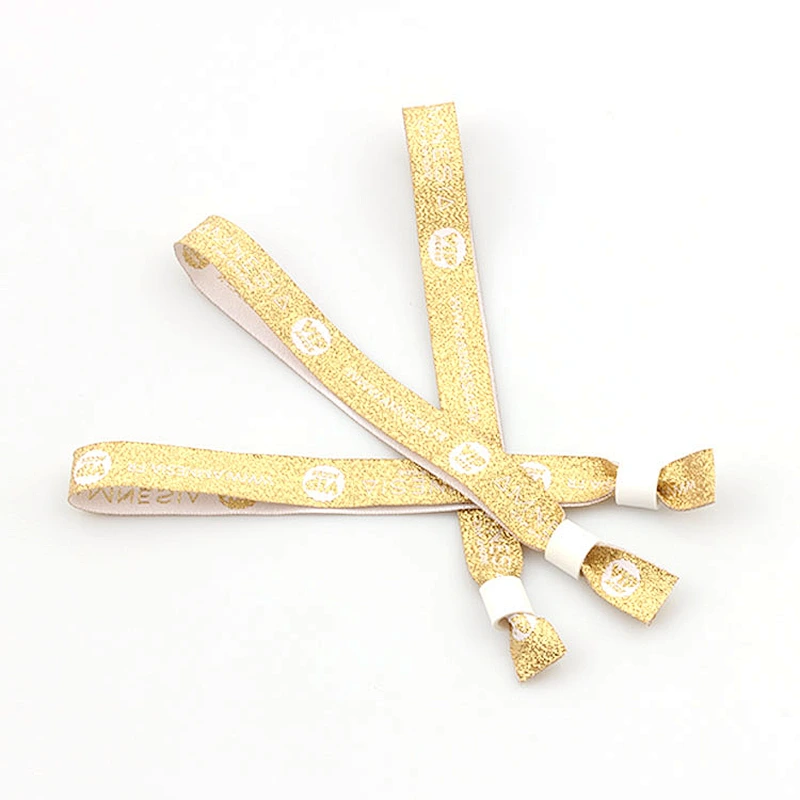 Festival fabric textile wristband with locks for music concert