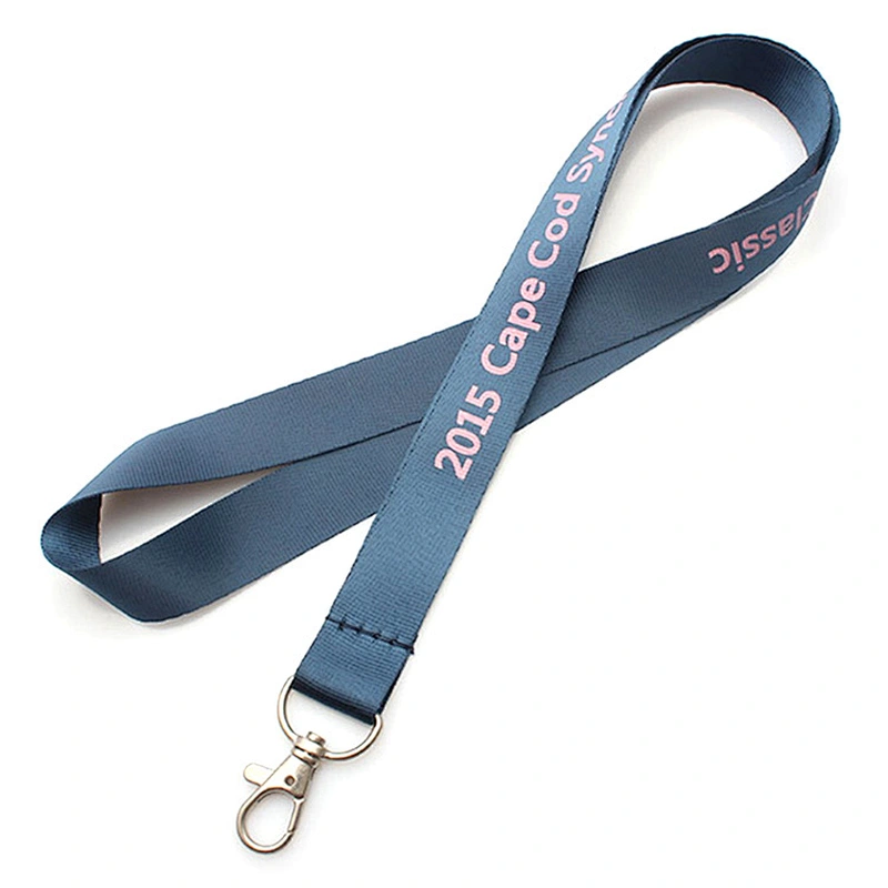 Cheap custom promotion heat transfer printed satin lanyard