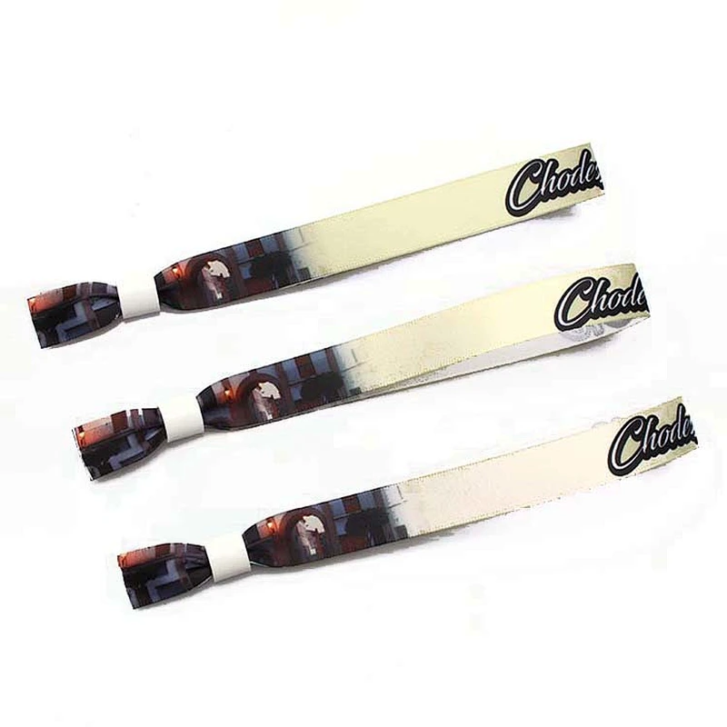 Stylish OEM Design Polyester Heat Transfer Printing Ribbon Wristband