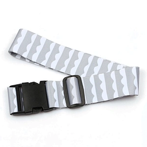 Eco Friendly Polyester Custom Logo Luggage Belt with Breakaway Buckle