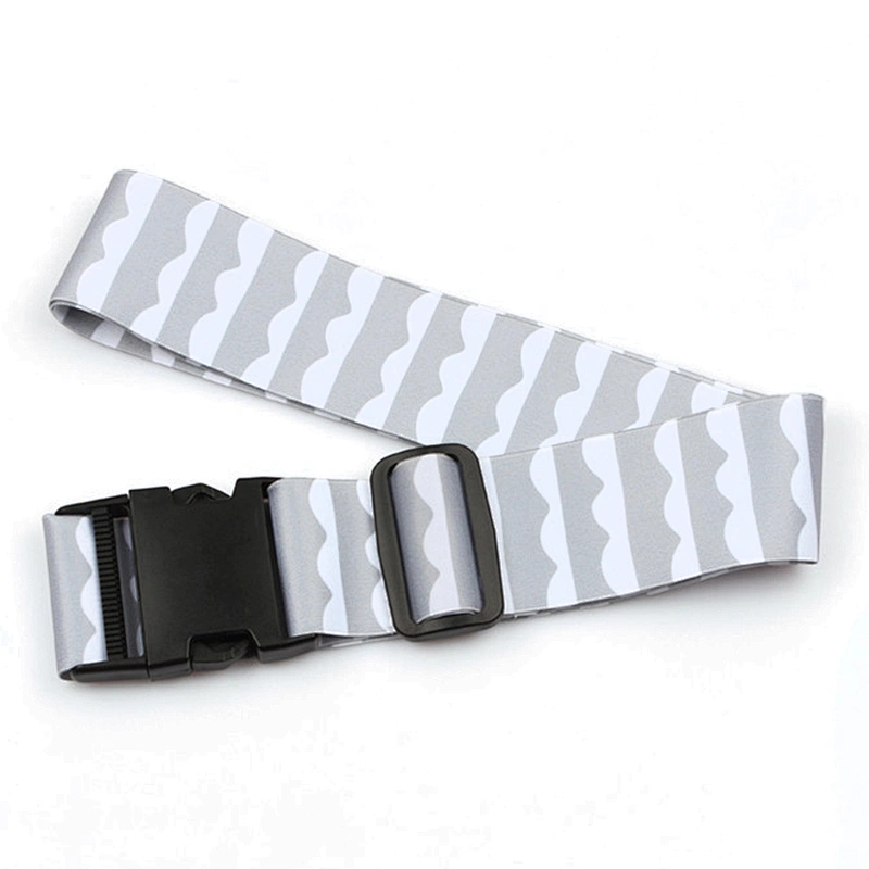 Eco Friendly Polyester Custom Logo Luggage Belt with Breakaway Buckle