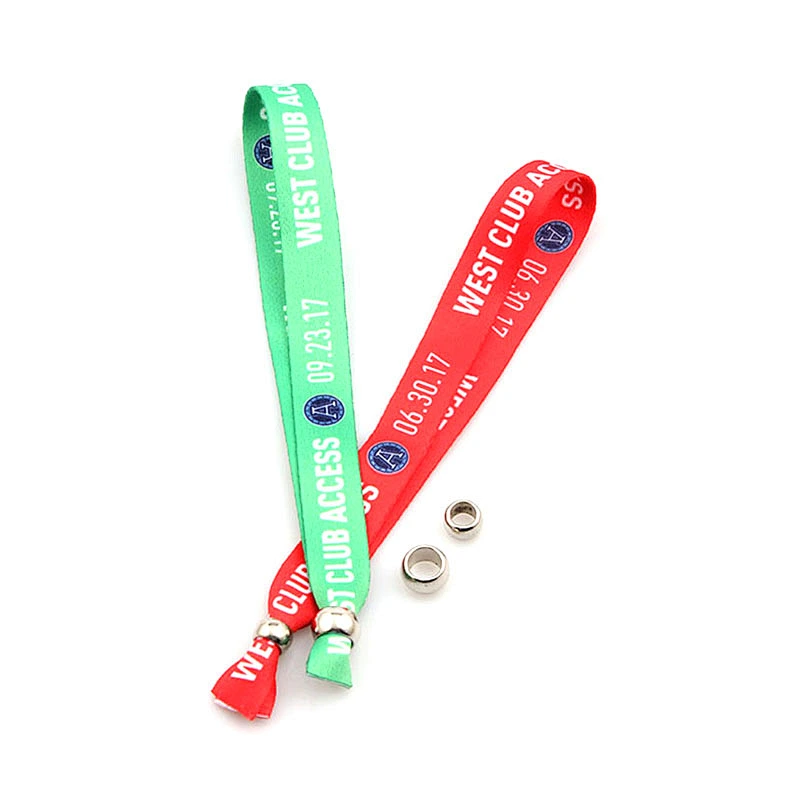 Fashion design printed sublimation festival printed fabric wristbands