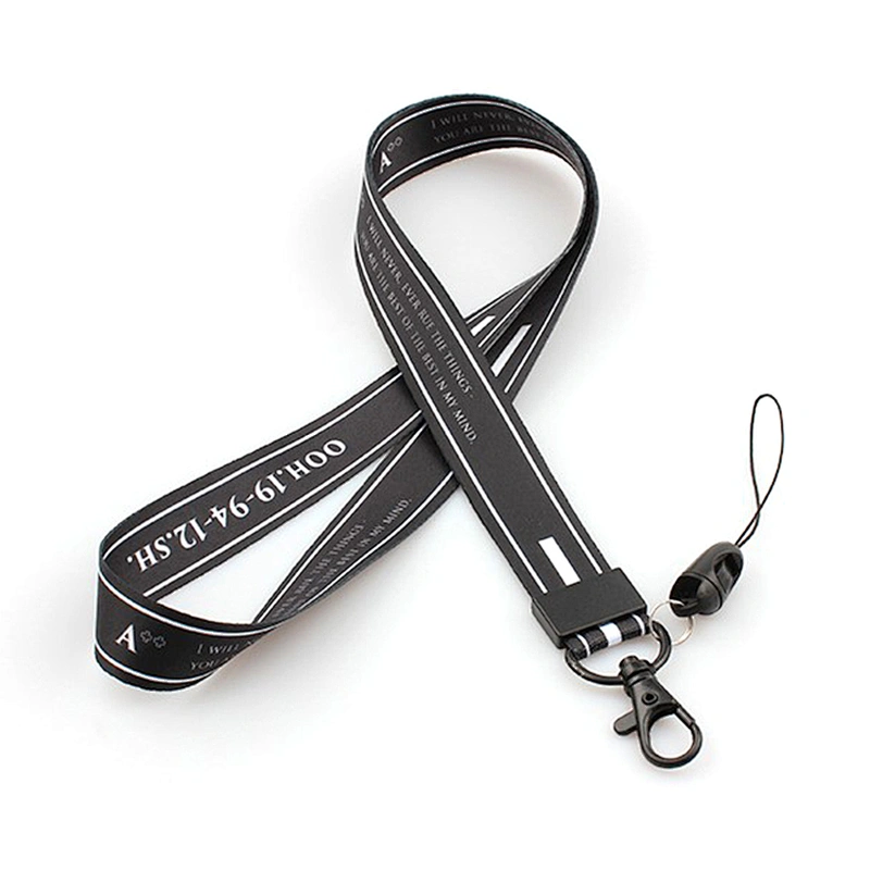 Custom logo polyester neck string for activity
