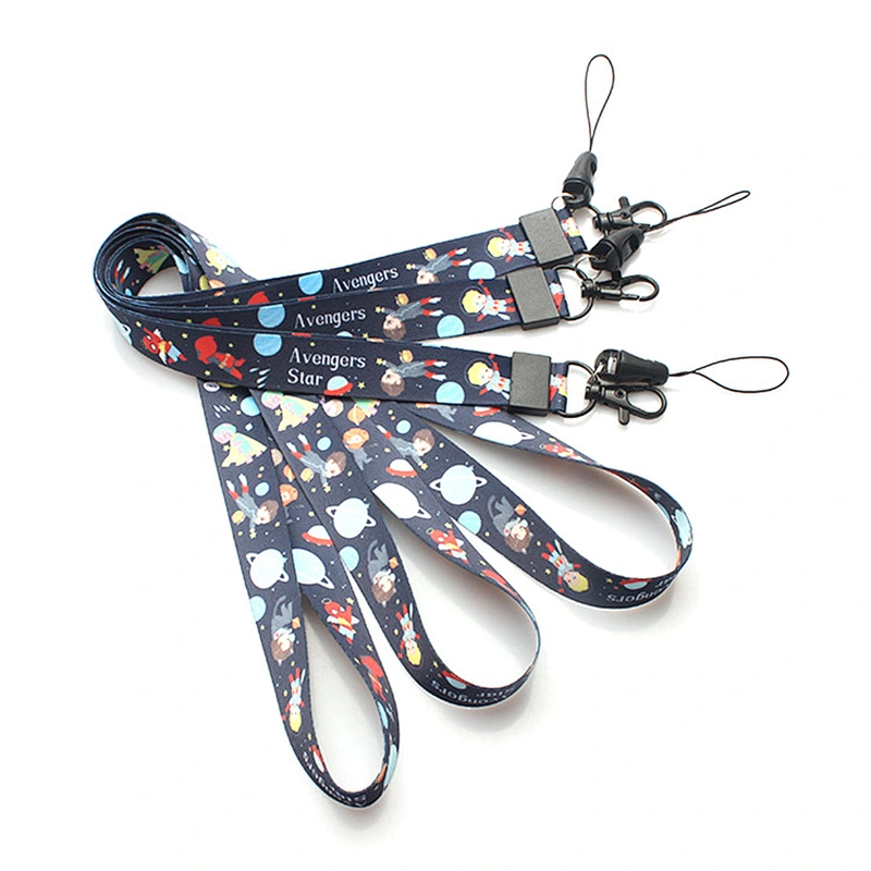 Manufacturer custom design festival event polyester neck lanyards with metal hook