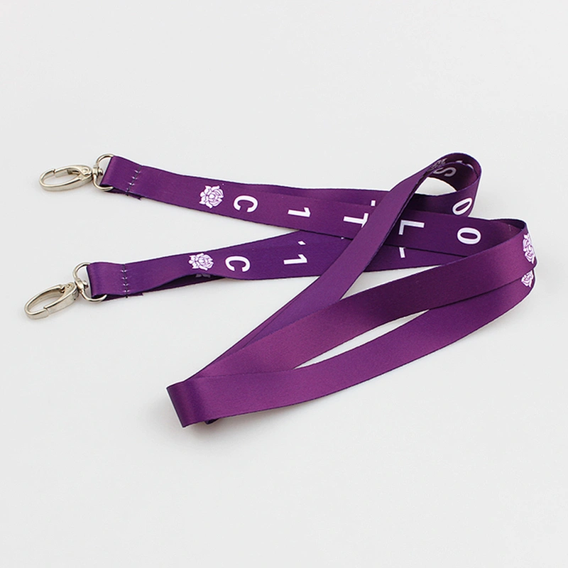 Flat polyester cheap personalized key lanyard no MOQ