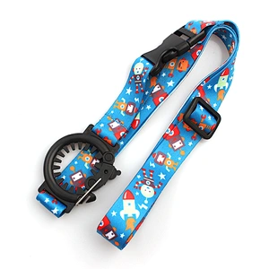 Popular heat transfer printed lanyard neck strap with bottle holder