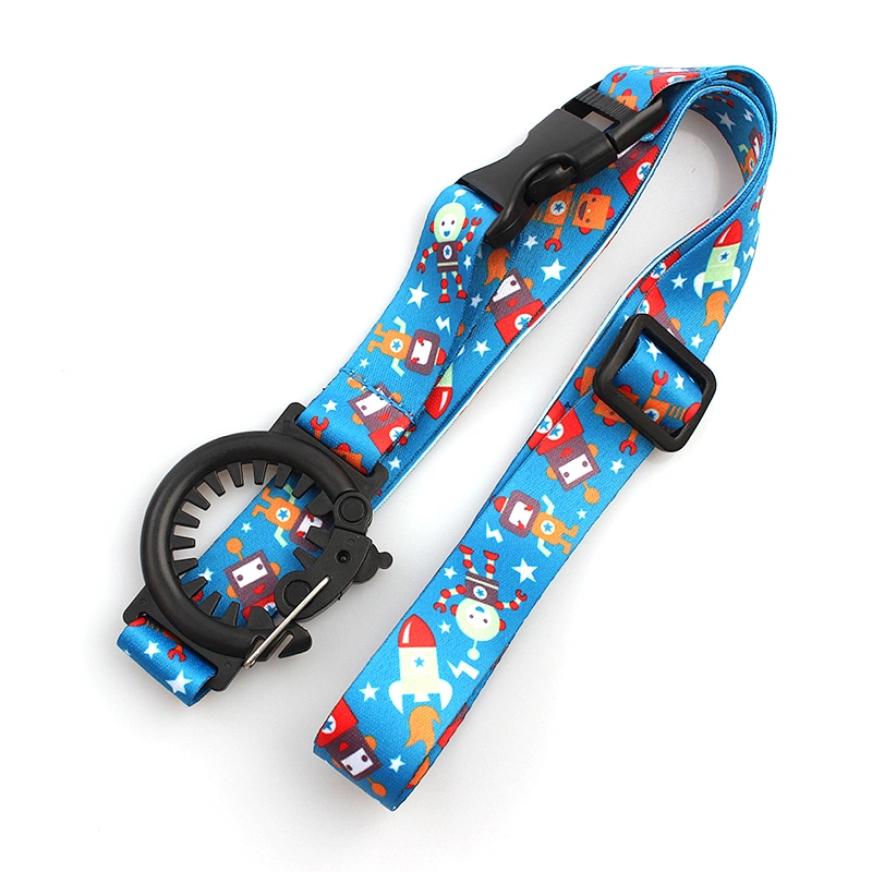 Popular heat transfer printed lanyard neck strap with bottle holder