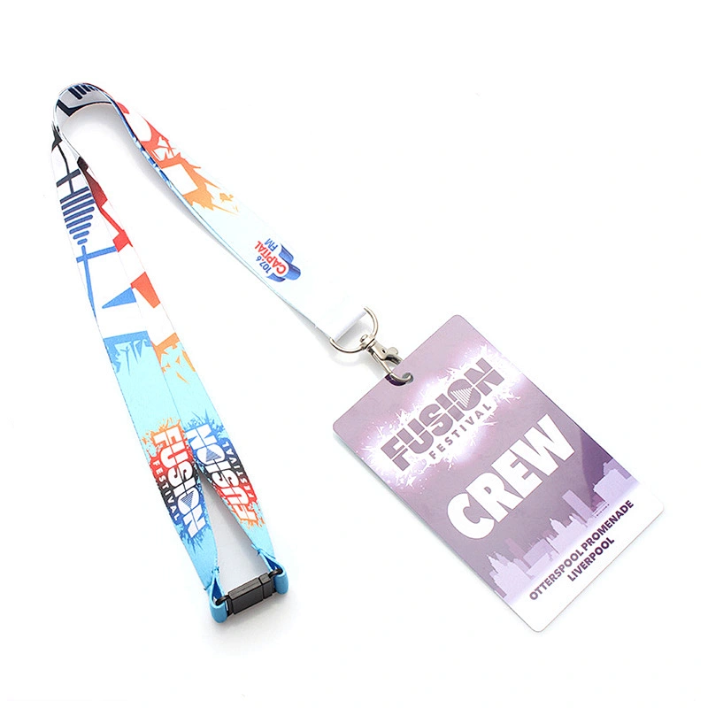 Custom clear soft plastic id card lanyard for exhibition