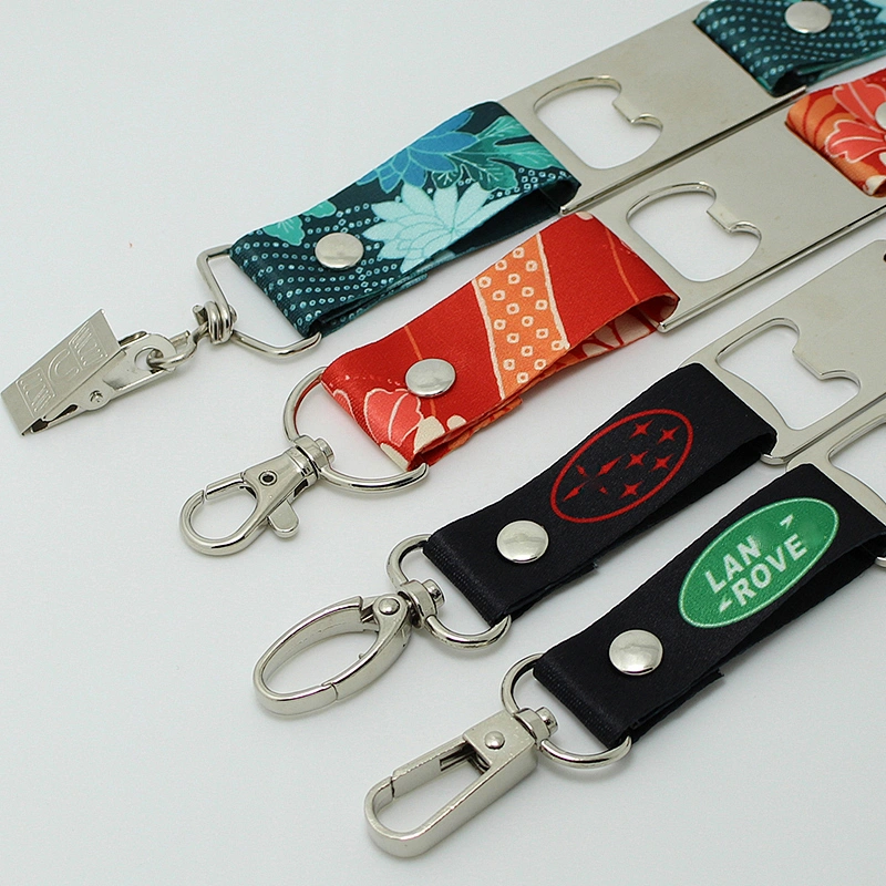 Popular custom lanyard printing with bottle opener