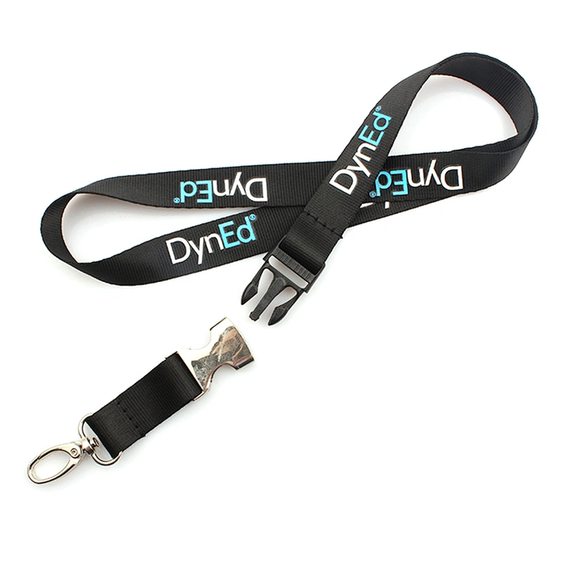 High end good quality durable print logo car key lanyards with release buckle